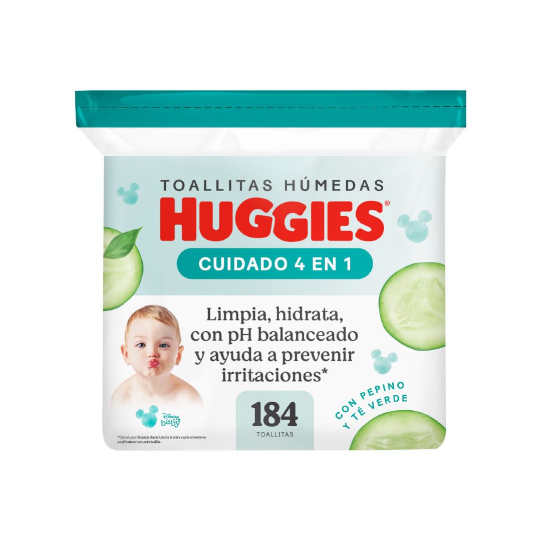 Huggies Toallas Hùmedas Cuidado 4 en 1 / 184 Unidades