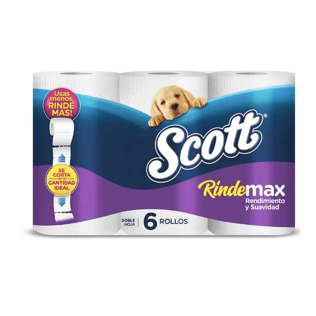 Scott Rinde Max Papel Higiénico 22 metros 48 rollos