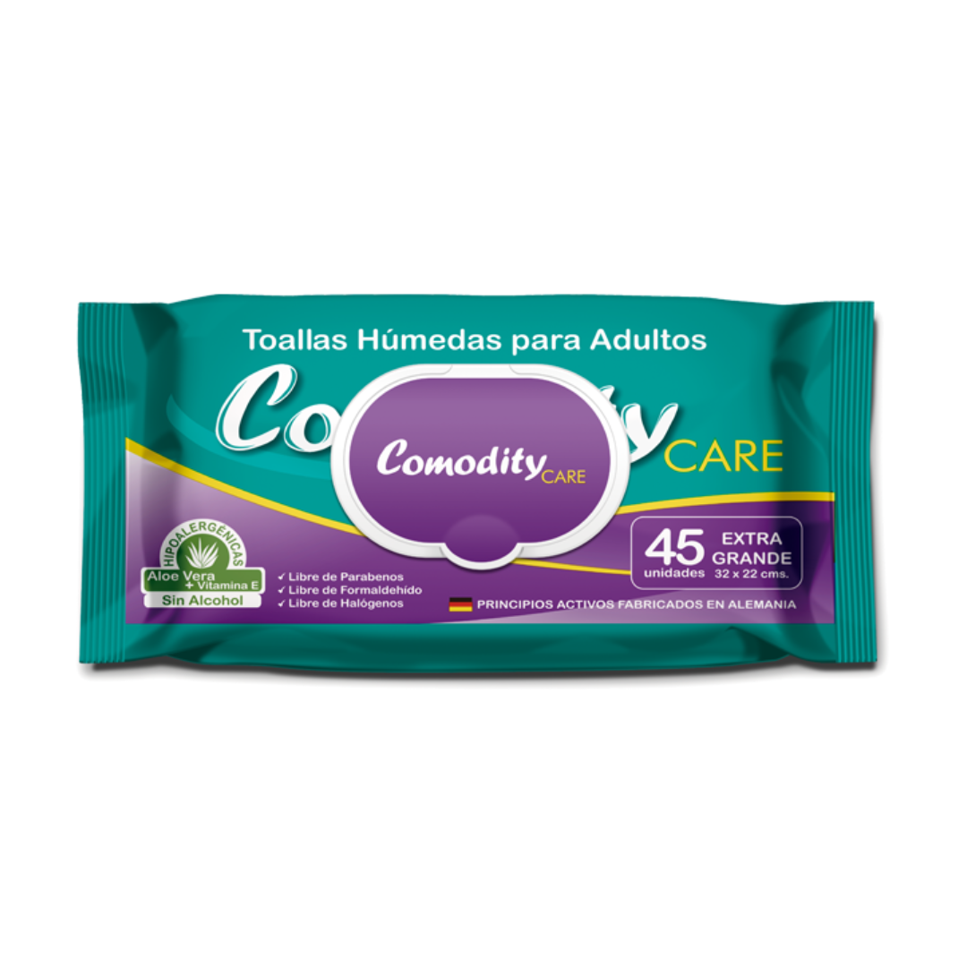 Comodity Toallas Húmedas para Adultos 45 unidades