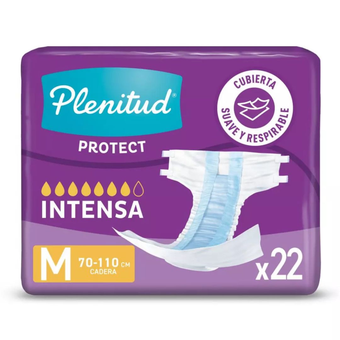 Plenitud Pañal Protección Intensa Talla M / 22 Unidades