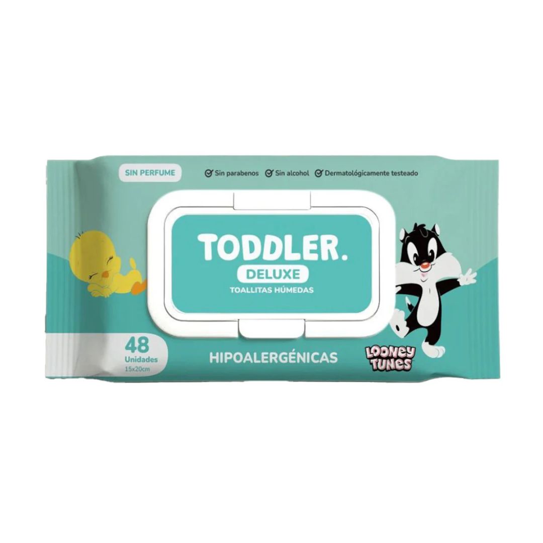 Toddler Deluxe Toallas Húmedas Sin Perfume / 48 Unidades