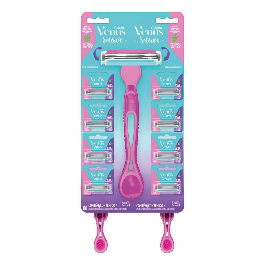 Gillette Venus Simply 3 Afeitadora x 8 Unidades