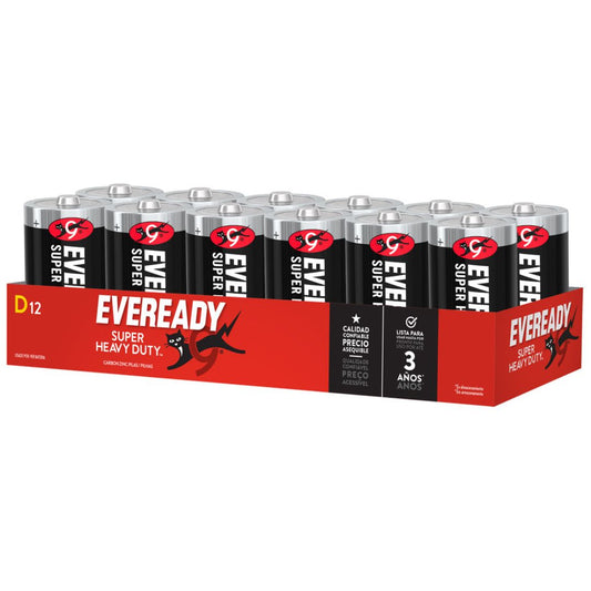 Eveready Pilas D / 12 Unidades