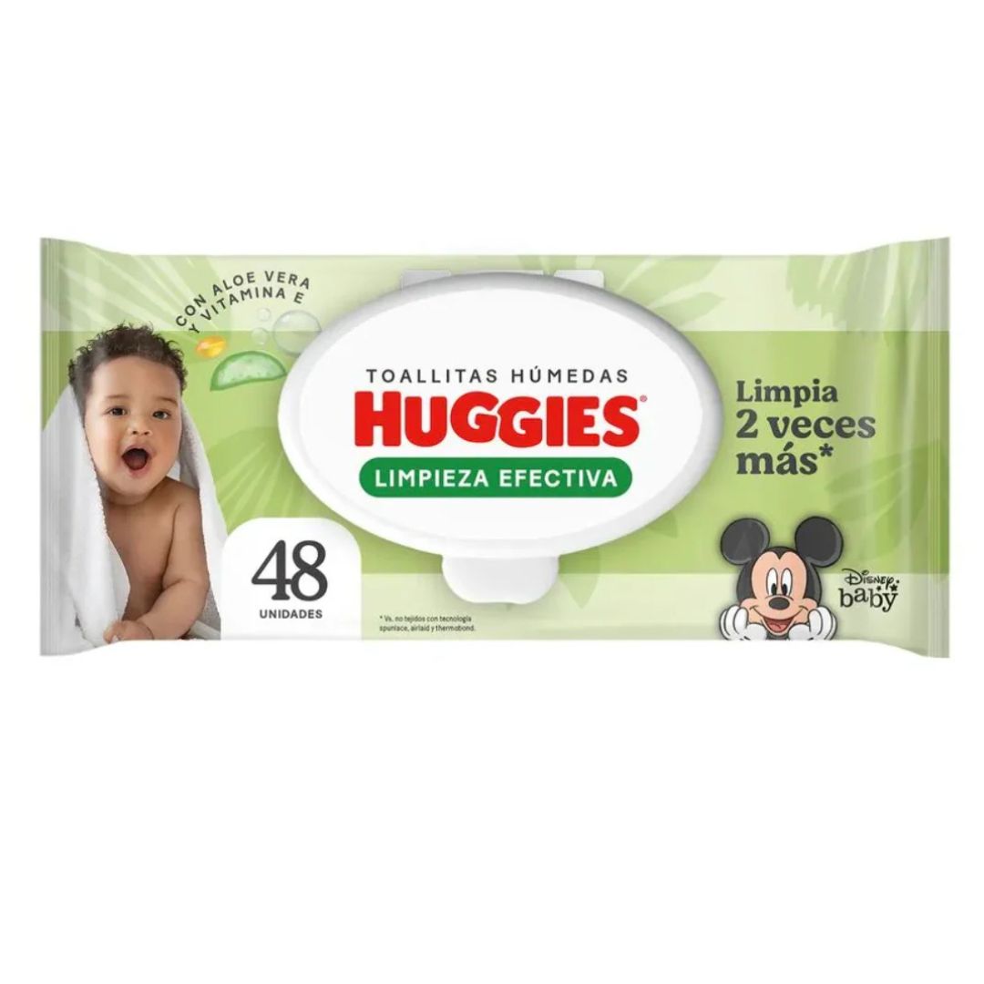 Huggies Toallas Húmedas Limpieza Efectiva / 48 Unidades