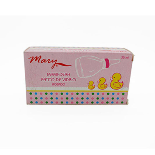 Mary Patito Mamadera de Vidrio Rosada / 35 ml