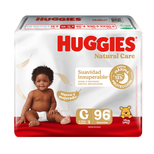 Huggies Natural Care Talla G Maleta 96 Unidades