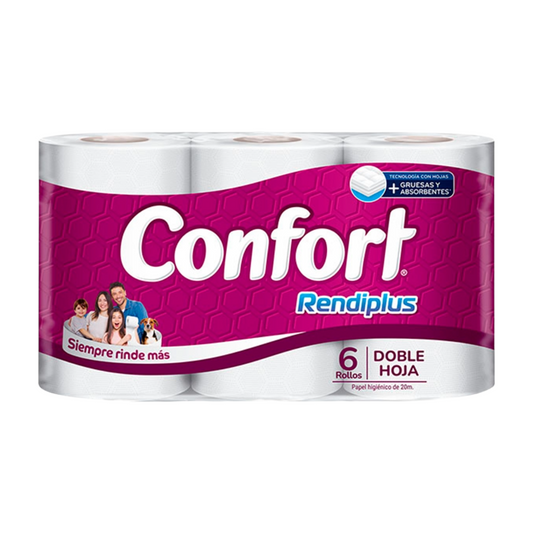 Confort Rendiplus Doble Hoja 20 metros 48 Rollos