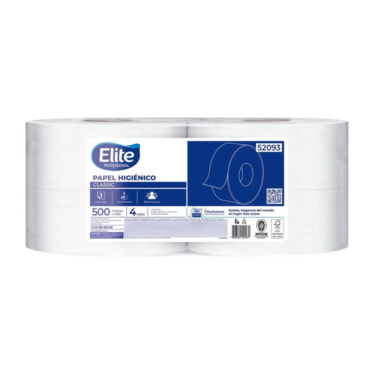 Elite Papel Higiénico Industrial 500mts 4 rollos