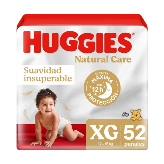 Huggies Natural Care Talla XG 52 Pañales