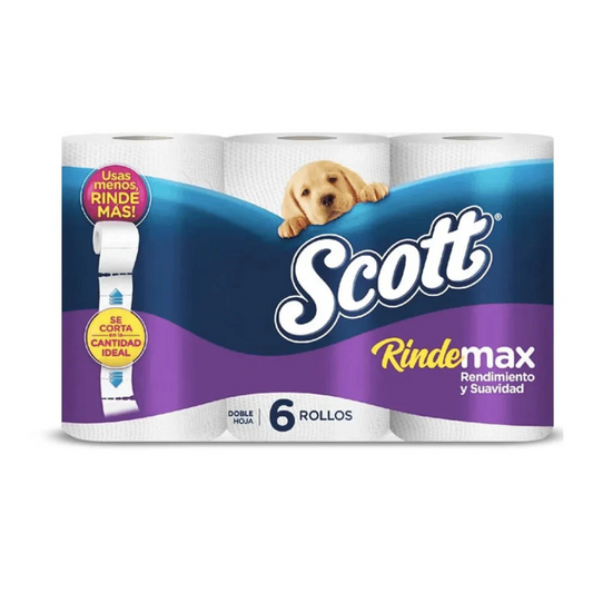 Scott Rinde Max Papel Higiénico 22 metros 48 rollos