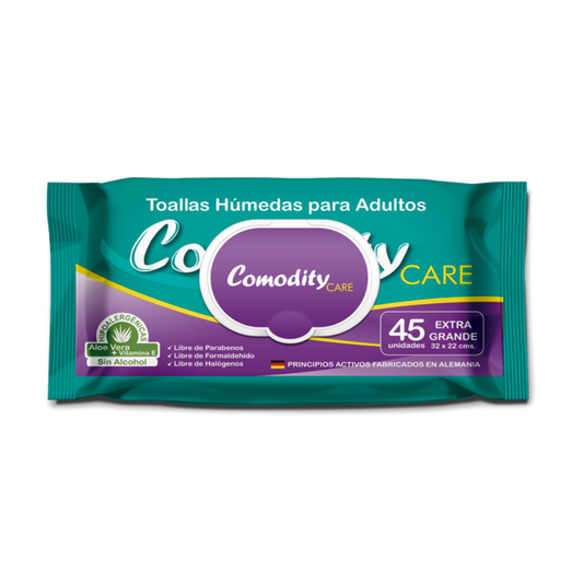 Comodity Toallas Húmedas para Adultos 45 unidades