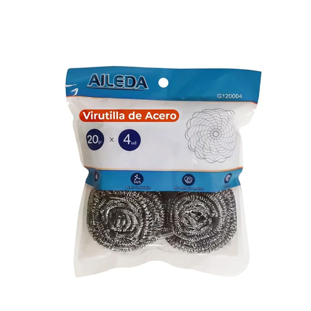 Aileda Virutilla de Acero / 4 Unidades