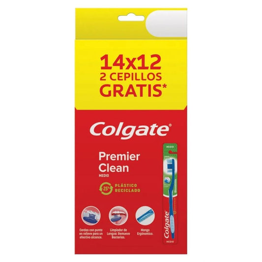 Colgate Cepillo Dental Premier Clean / 14 Unidades