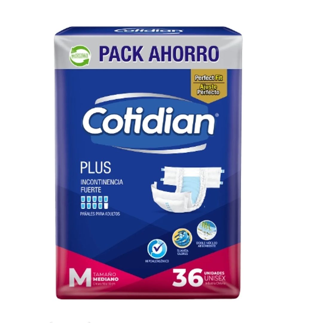 Cotidian Plus Pañal M 36 Unidades