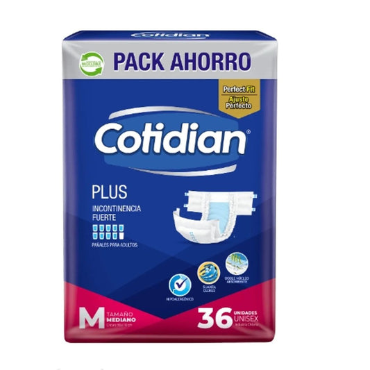 Cotidian Plus Pañal M 36 Unidades