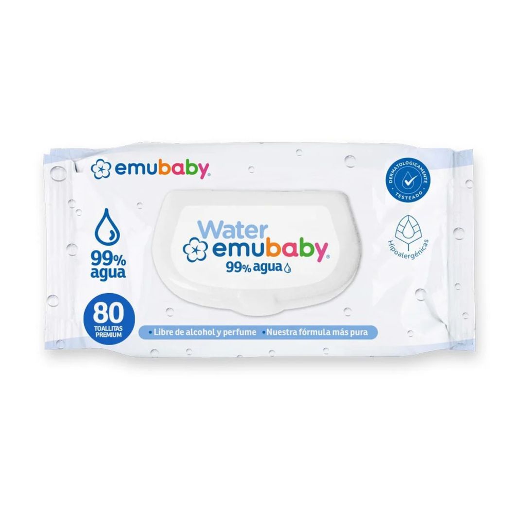 Emubaby Toallas Húmedas Water / 80 Unidades