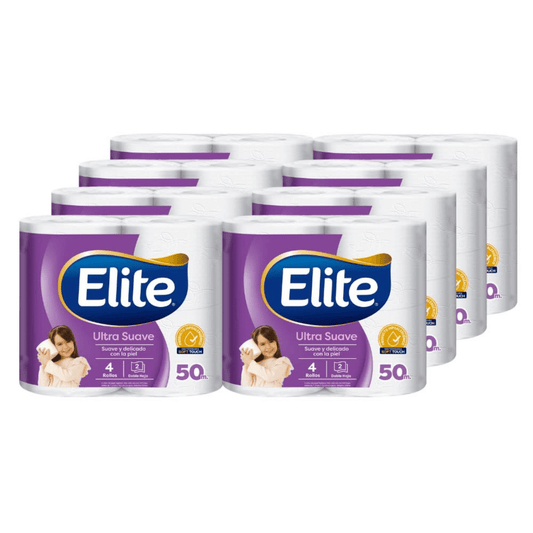Elite Papel Higiénico 50 Metros x 32 Rollos.