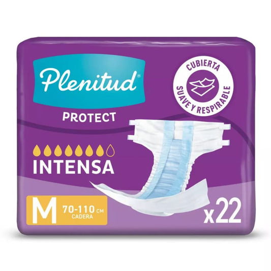 Plenitud Pañal Protección Intensa Talla M / 22 Unidades