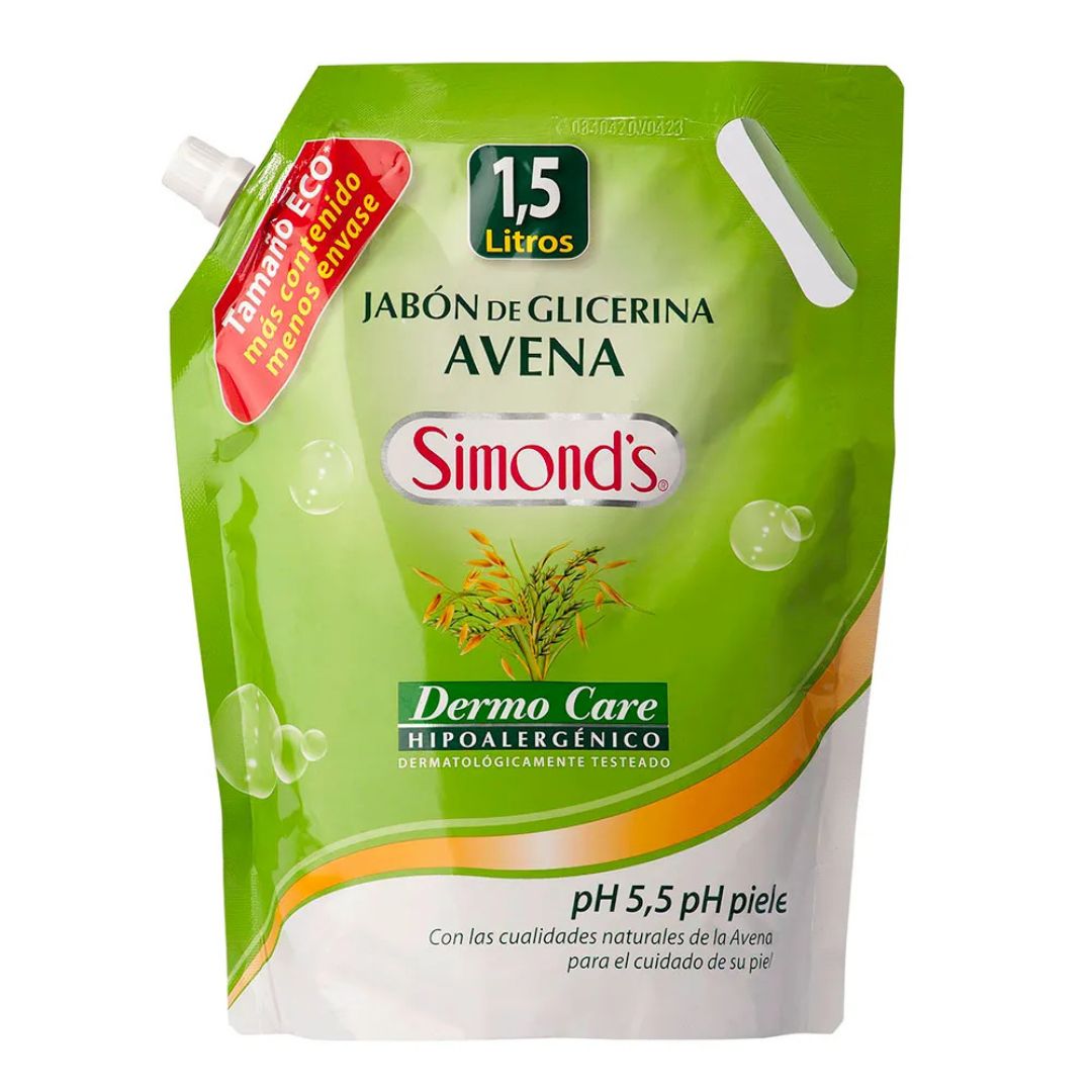 Simond's Dermocare Jabòn Lìquido Avena / Doypack 1.5 lt