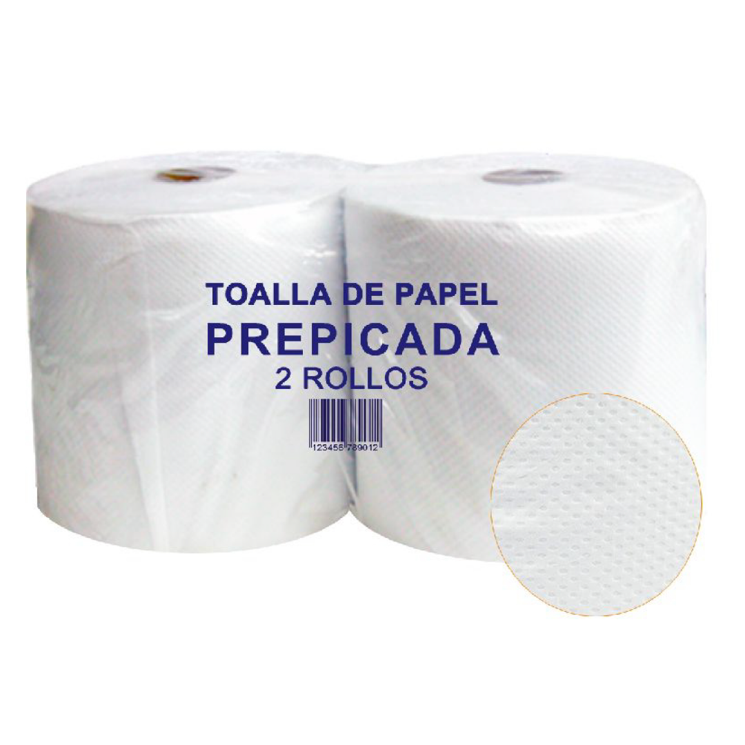 Toalla Prepicada 120 Metros x 2 Rollos